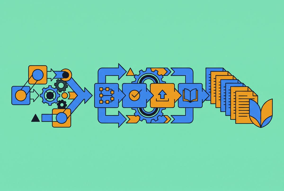Cover illustration for “CI/CD Pipelines for Documentation Publishing”