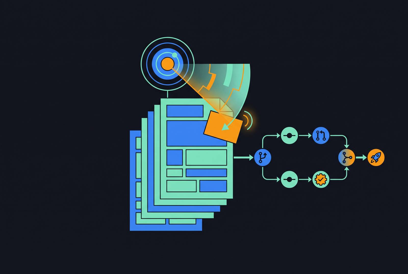 Cover illustration for “Docs-as-Code Platforms With Built-In AI Drift Detection and Automated PR Workflows”