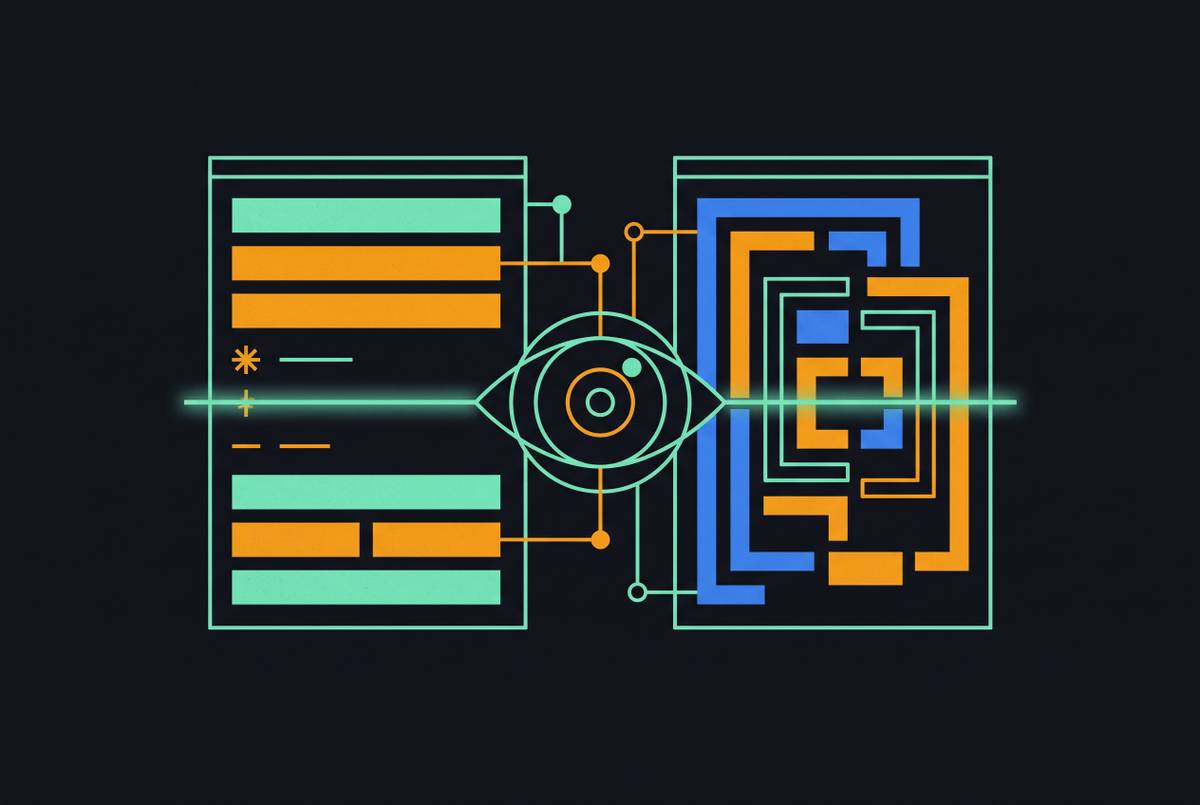Cover illustration for “Markdown vs HTML for AI-Readable Documentation”