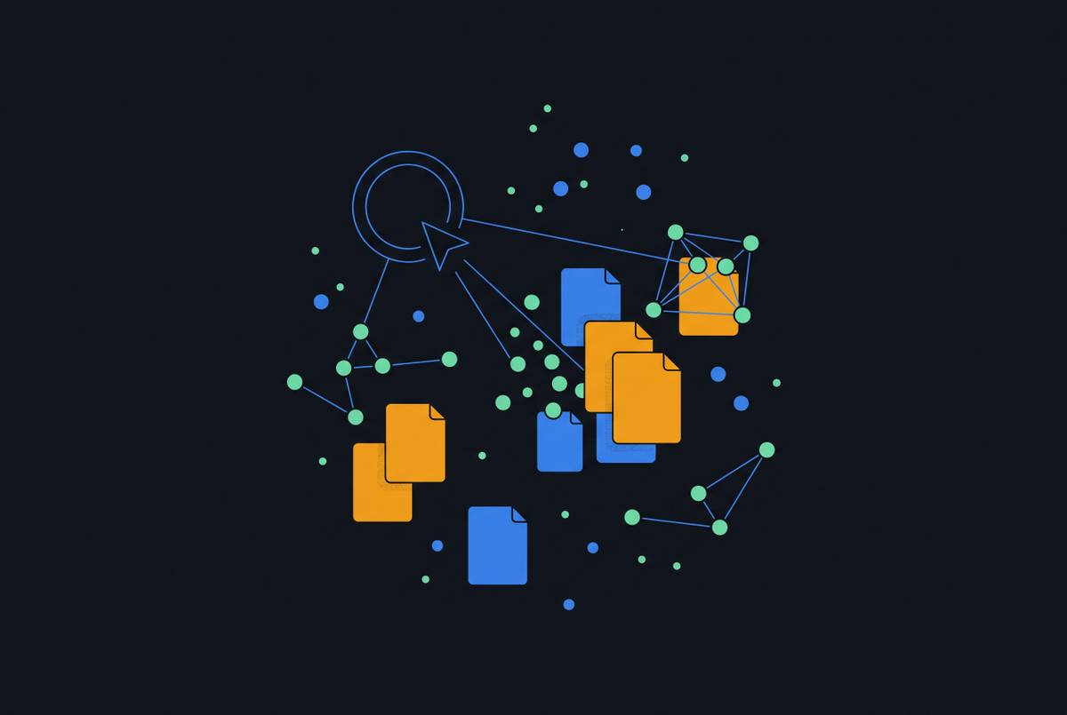 Cover illustration for “vector-based semantic search implementations in developer documentation tools”