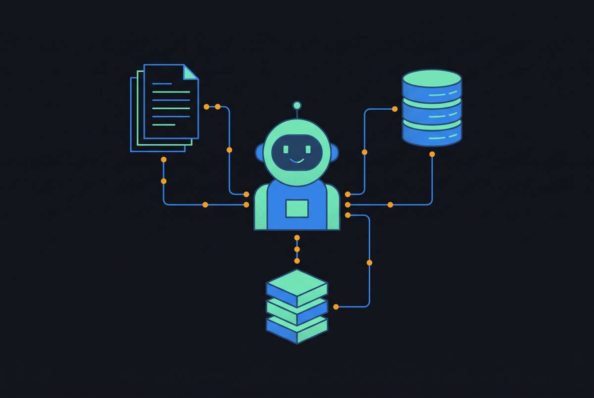 Cover illustration for “How AI Agents Retrieve External Knowledge at Runtime”