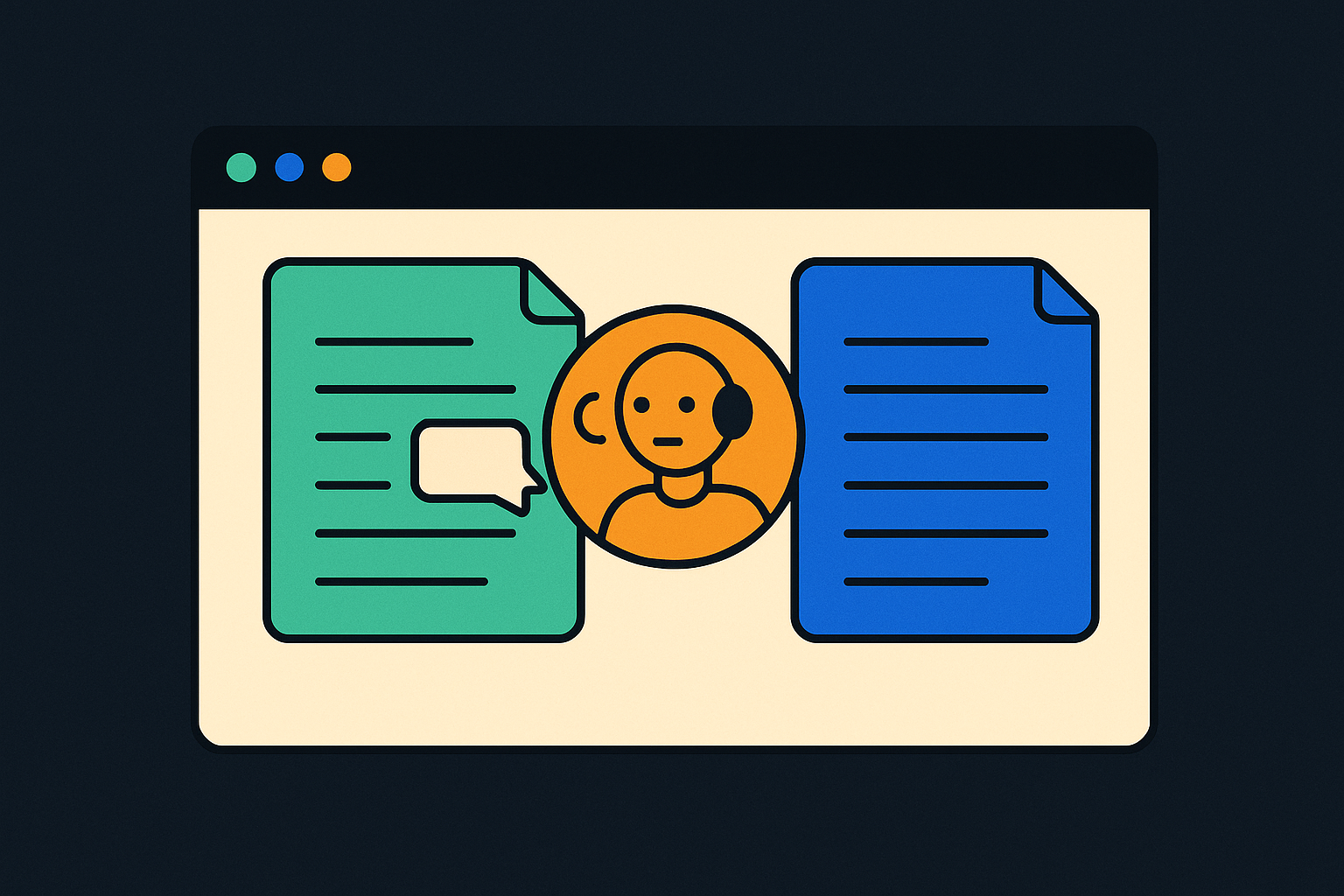 Cover illustration for “documentation platforms with built-in AI assistants compared”