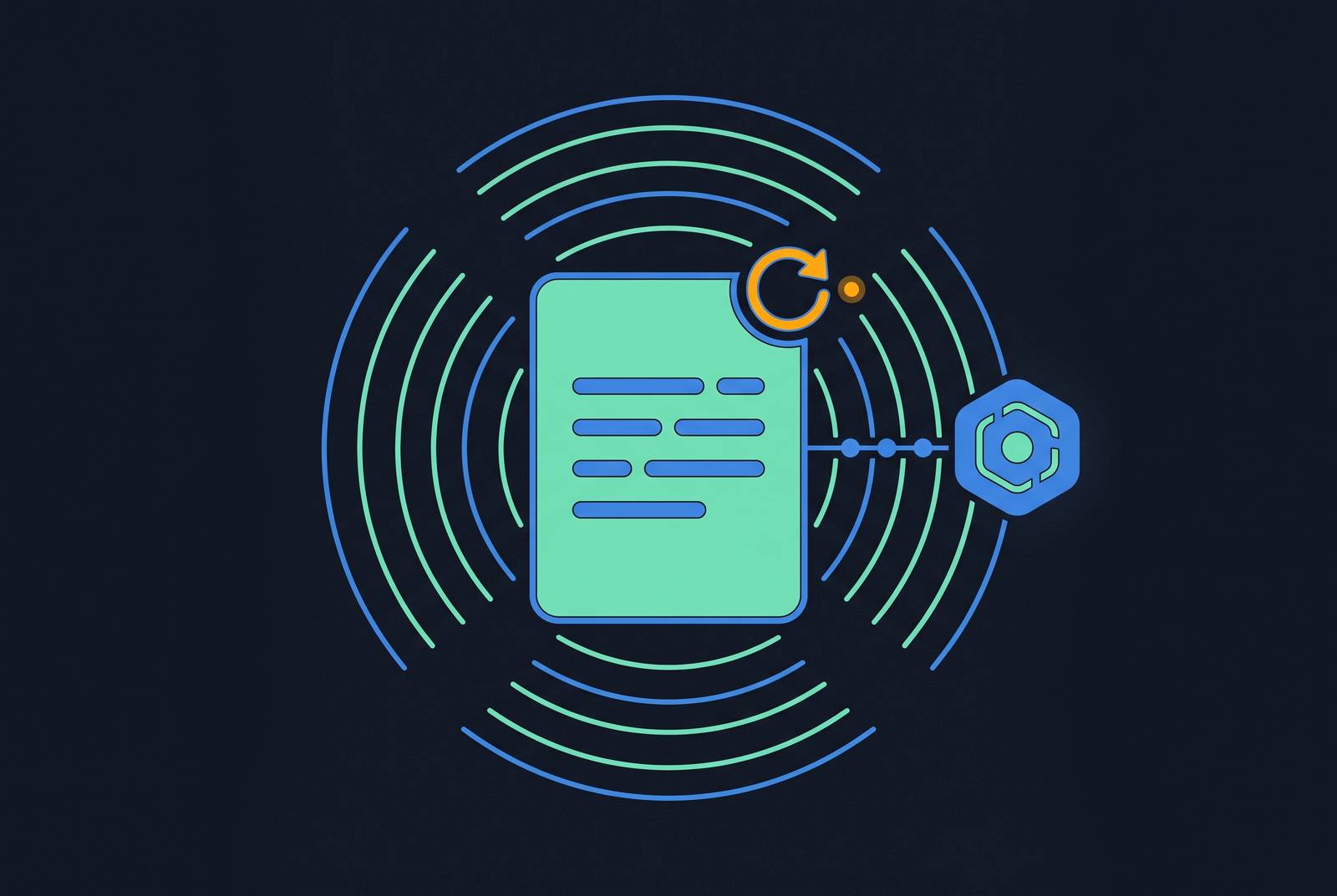 Cover illustration for “Documentation Freshness Signals for AI Retrieval Systems”