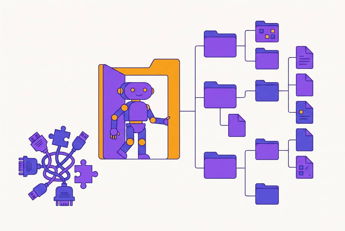 Cover illustration for “Why AI Agents Prefer Filesystem Interfaces Over Custom APIs”