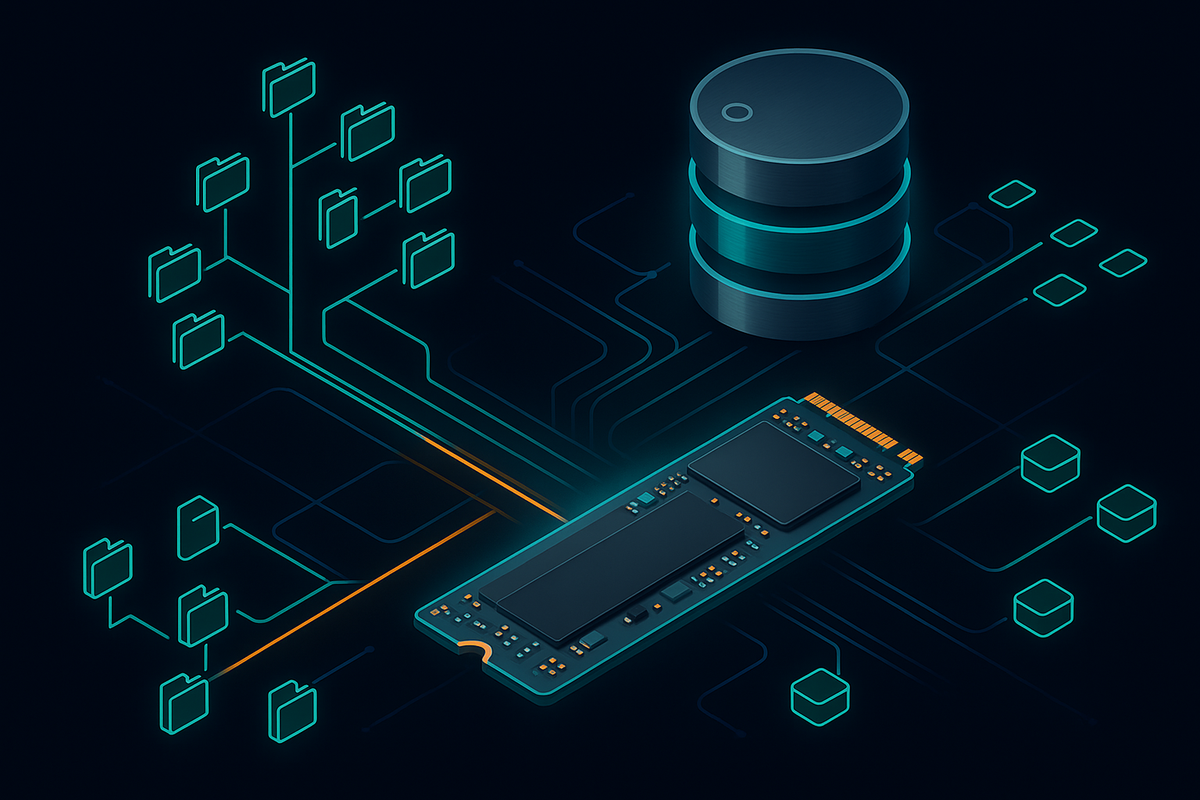 Cover illustration for “File Storage vs Object Storage vs Block Storage Decision Guide”