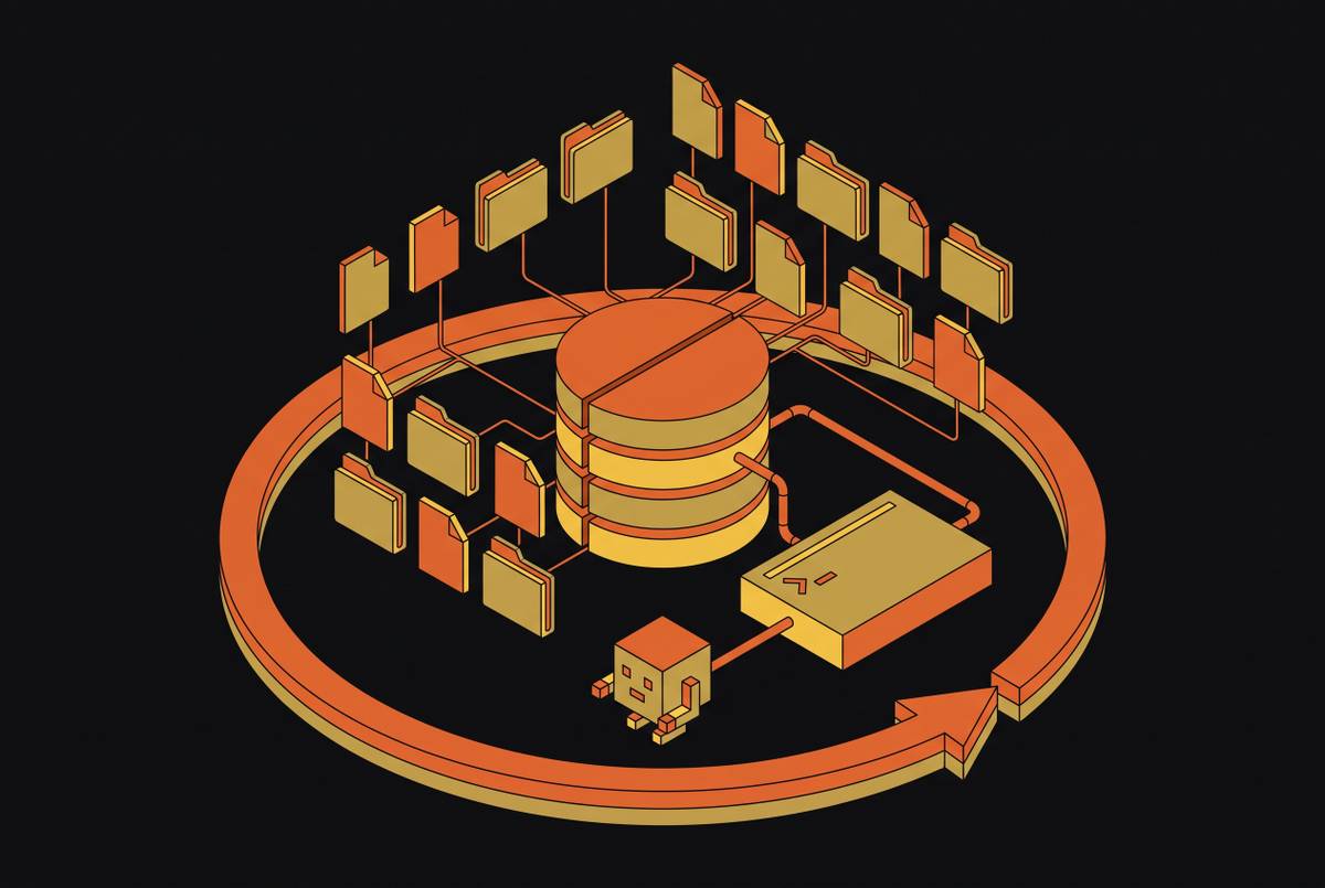 Cover illustration for “Giving AI Agents a Bash-Accessible Filesystem That Persists Across Sessions”