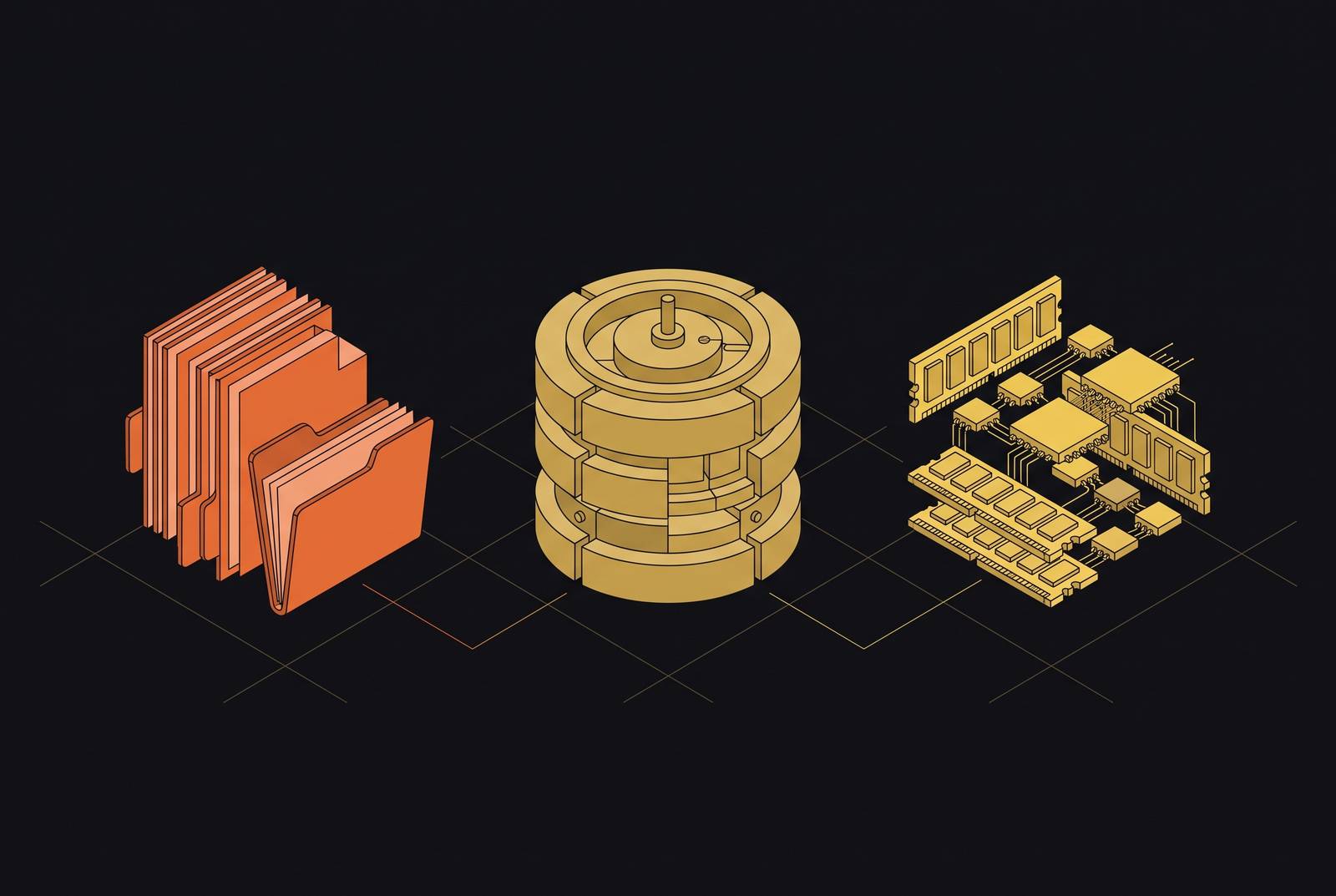 Cover illustration for “Files vs. Databases vs. In-Memory State for Agent Context Storage”