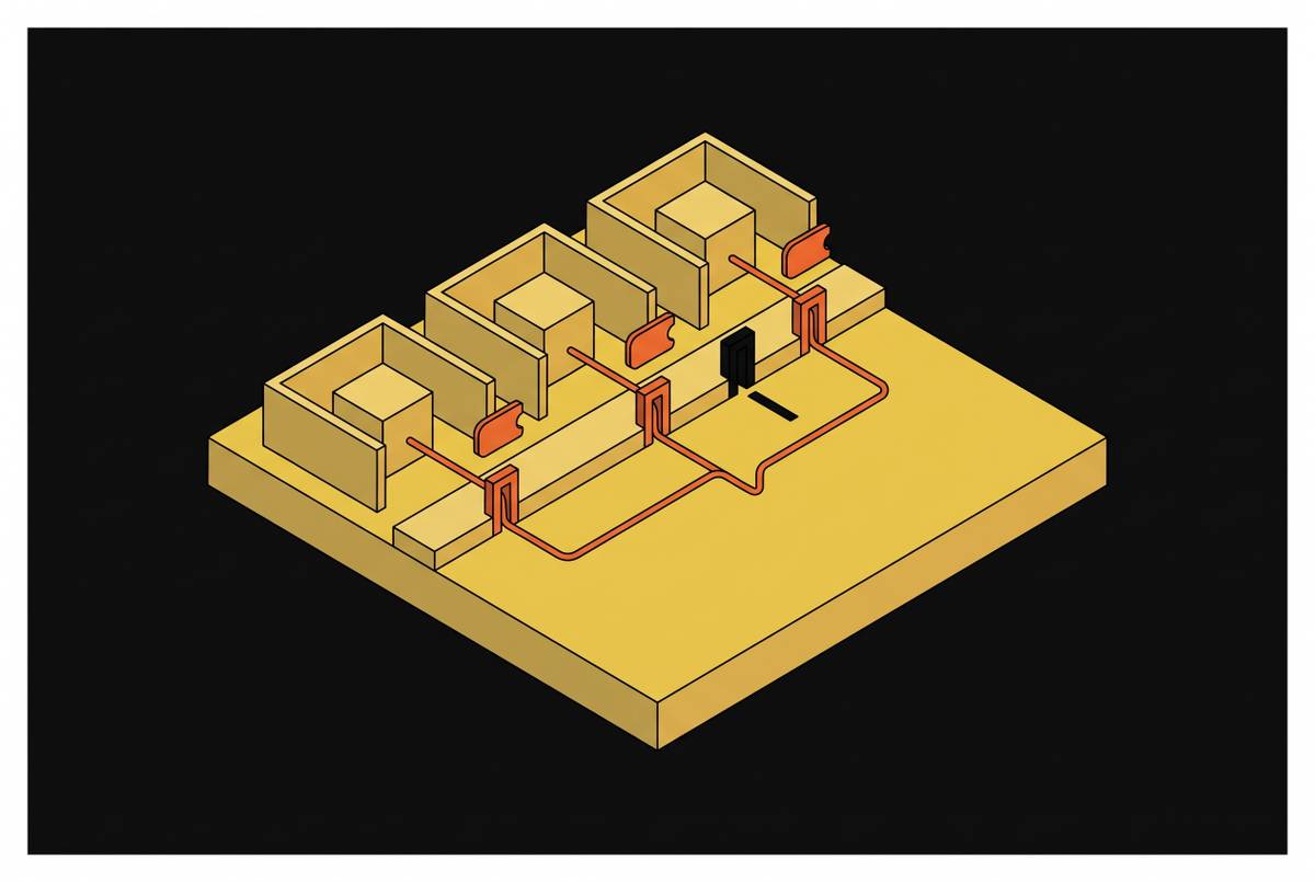 Cover illustration for “Scoped Credentials as the Enforcement Layer Between Tenants in a Shared Agent Runtime”