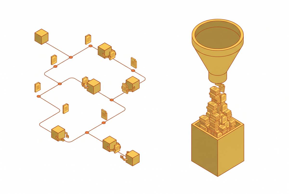 Cover illustration for “Iterative Context Discovery vs. Front Loaded Prompt Injection”