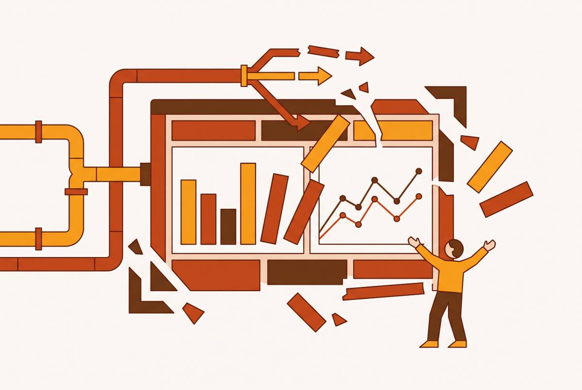 Cover illustration for “Why Self-Serve Analytics Breaks Down in Practice”