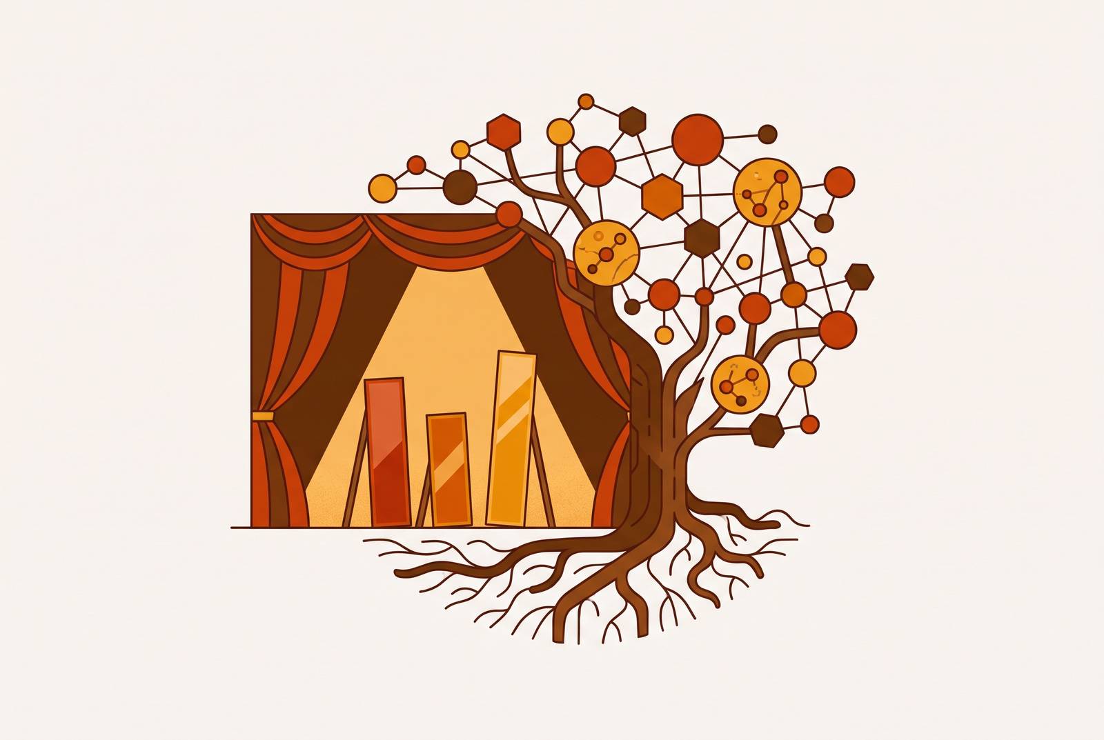 Cover illustration for “Data Theater vs Genuine Data Culture”