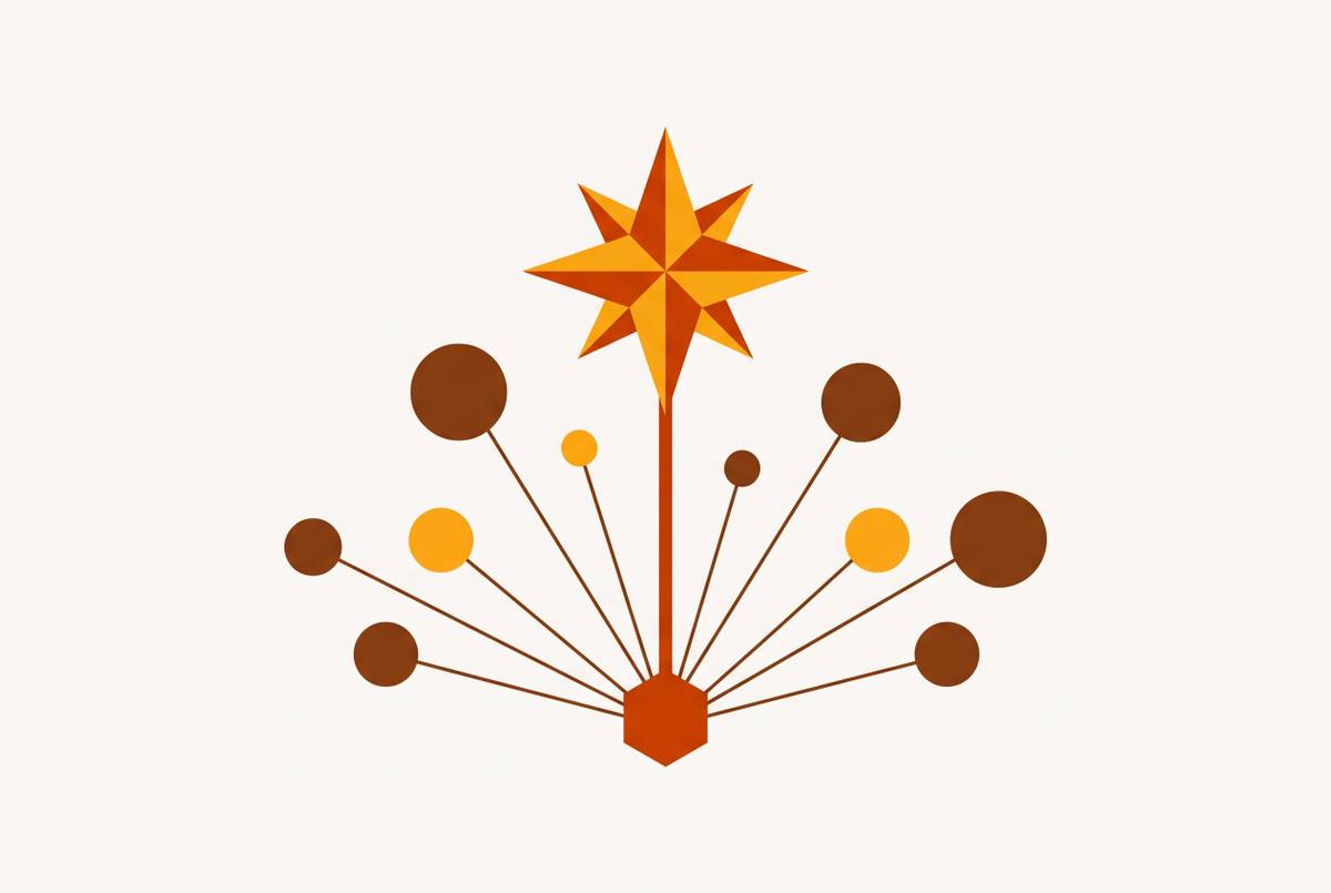 Cover illustration for “North Star Metric Selection for Product and Growth Teams”