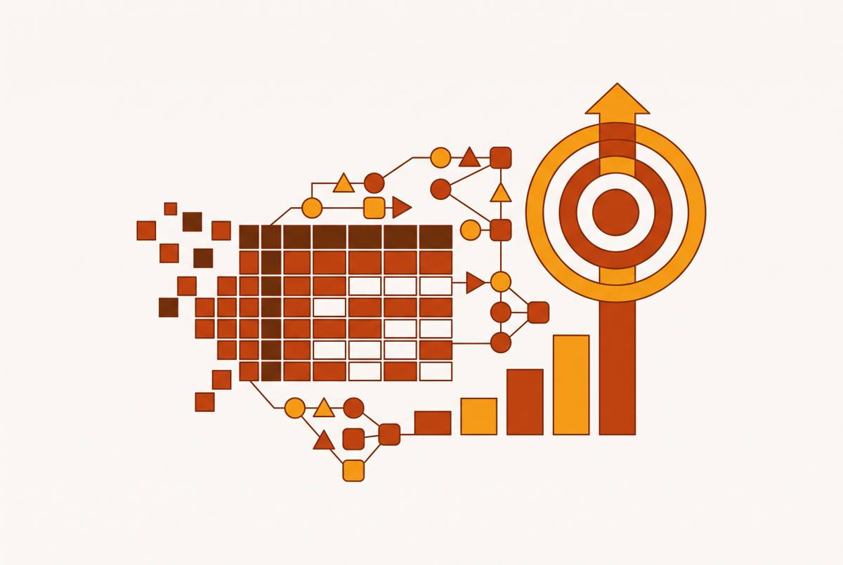 Cover illustration for “Operationalizing OKRs With Queryable Data Instead of Spreadsheets”