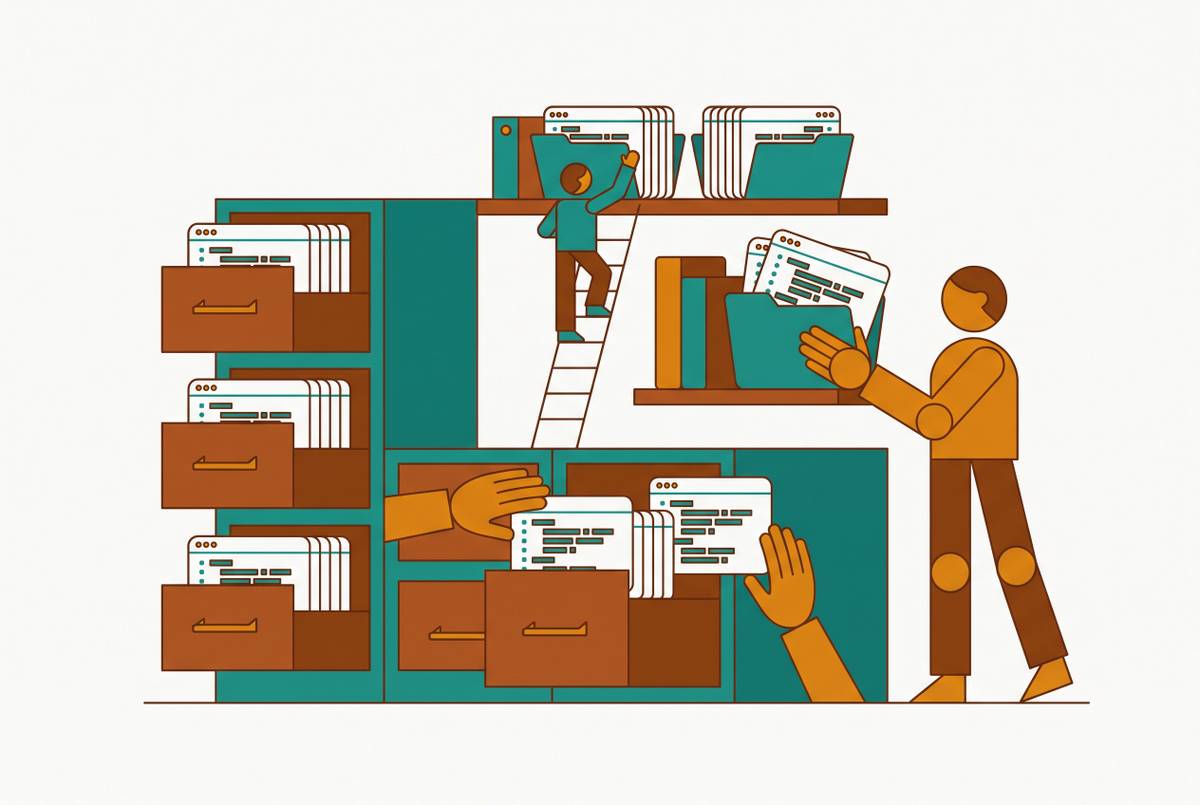 Cover illustration for “Saving and Organizing SQL Queries Across an Engineering Team”