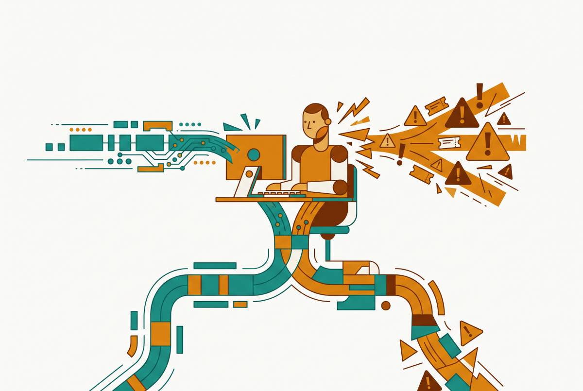 Cover illustration for “Reducing Context Switching for Engineers Handling Support Escalations”