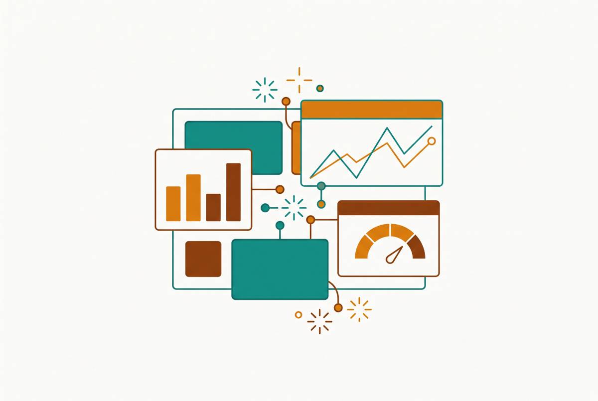 Cover illustration for “AI-Powered Dashboard Builders for Startups and Small Data Teams”