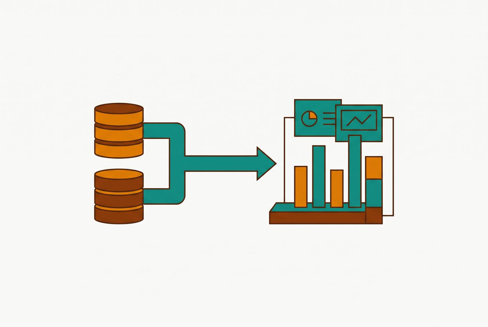 Cover illustration for “Best BI Tools That Query Postgres or MySQL Directly Without a Data Warehouse”