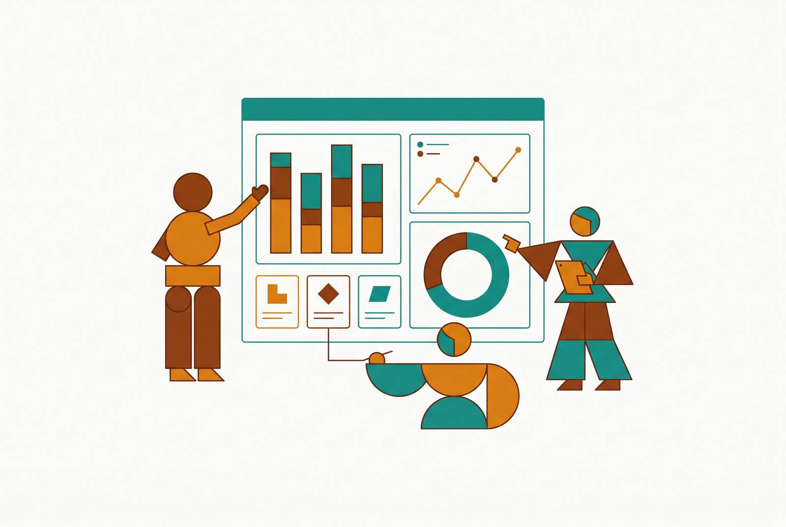 Cover illustration for “Building Self-Serve Dashboards for Product, Sales, and Marketing Teams Without a Dedicated BI Tool”
